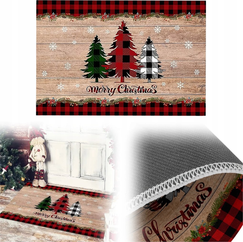 Lábtörlő Karácsonyi Ajtó Alábú Beltéri Dekorációs Szőnyeg 40X60CM