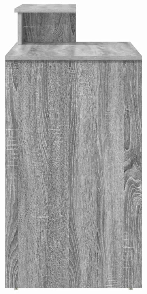 Íróasztal tárolóval Szürke sonoma 120.5 x 44 x 88.5 cm Faanyag