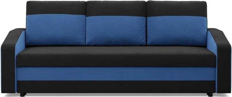 Hewlet kanapéágy, szövet anyag, bonell töltet, fekete - kék