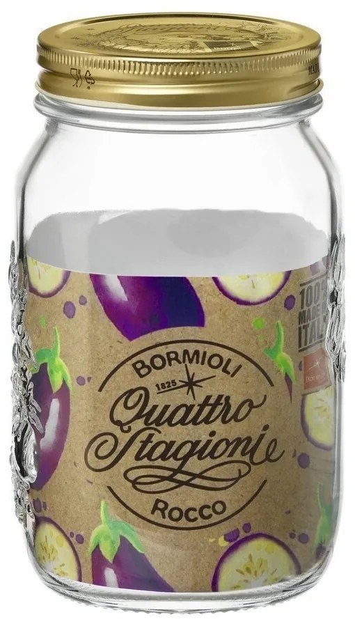 Bormioli Rocco Quattro Stagioni üvegedény fedővel,1 l, 1000 ml