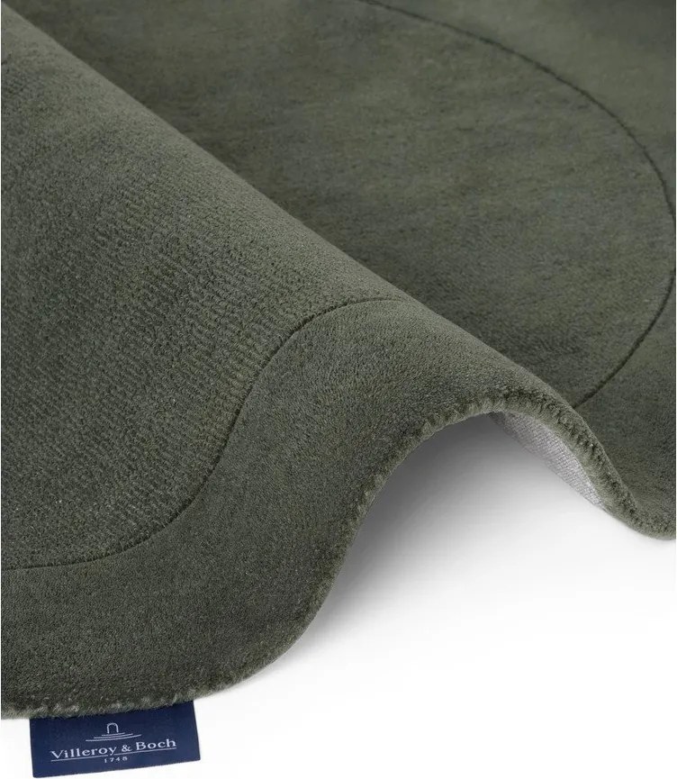 Sötétzöld kézi szövésű gyapjúkeverék szőnyeg 125x200 cm Kari Organic – Villeroy&amp;Boch
