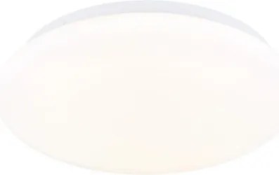 Globo 41548R-12 Mennyezeti lámpa, fém matt fehér, akril fehér, csúszókapcsoló, színek rögzíthetők, ø: 260mm, M: 65mm, tartozék: LED 12W 230V, 1170lm forrás, 760lm kimenet, CCT 3000/4200/6500K