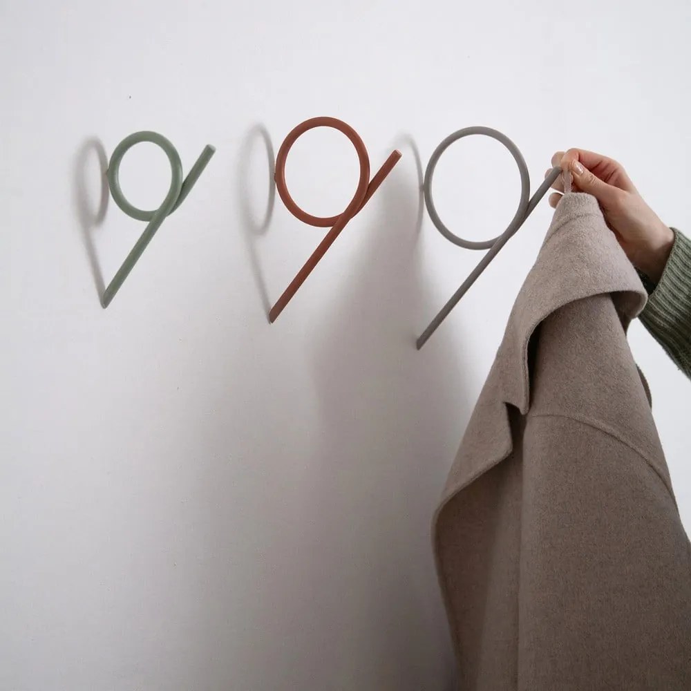 Szürkésbarna fali acél akasztó Tuba S – Spinder Design