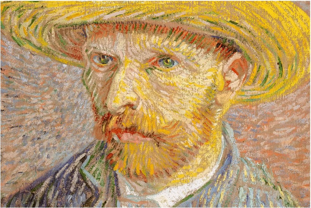 Kép - Vincent van Gogh, Self-Portrait with a Straw Hat (The Potato Peeler), reprodukciók (90x60 cm)