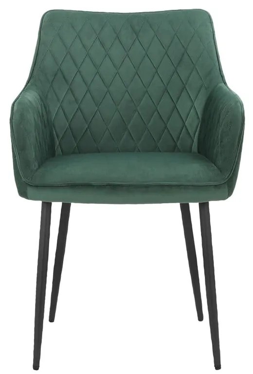 Zöld kárpitozott étkezőfotel szett 2 db-os Elvira – Støraa