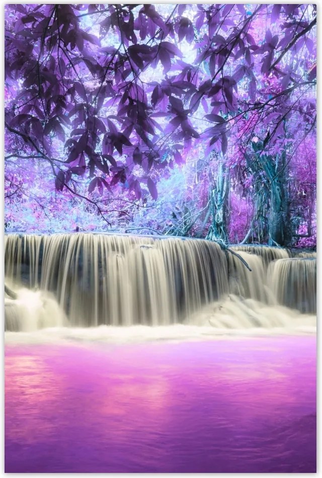 Poszterek 40x60 Lila vízesés