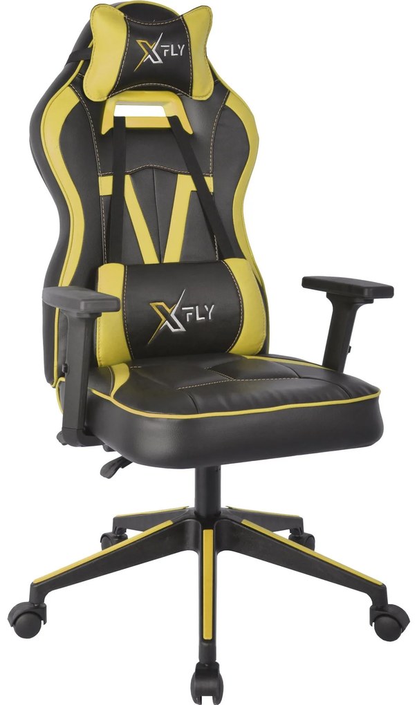 Irodai gamer szék Vamivo 4 (sárga + fekete) . 1093827