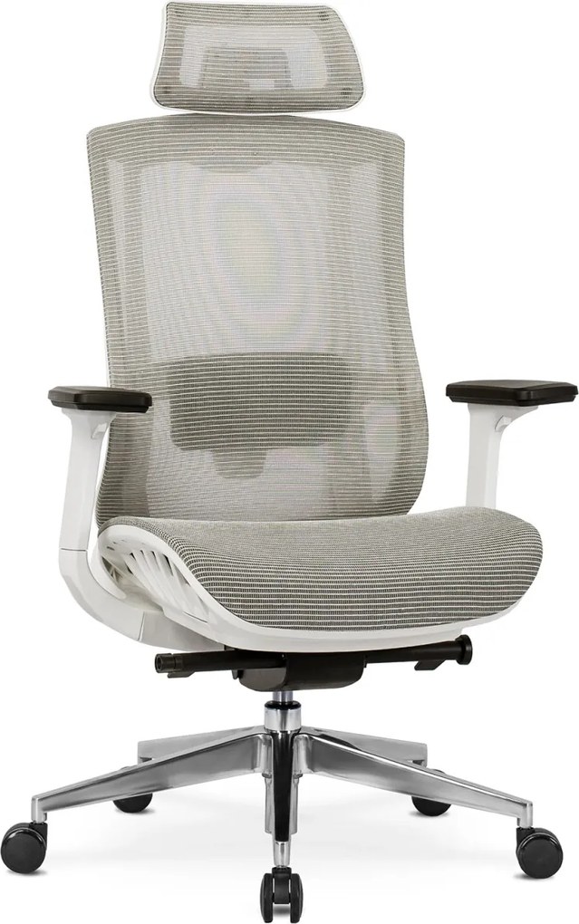 Forgószék ergonomikus kialakítással, bézs színben. SKY