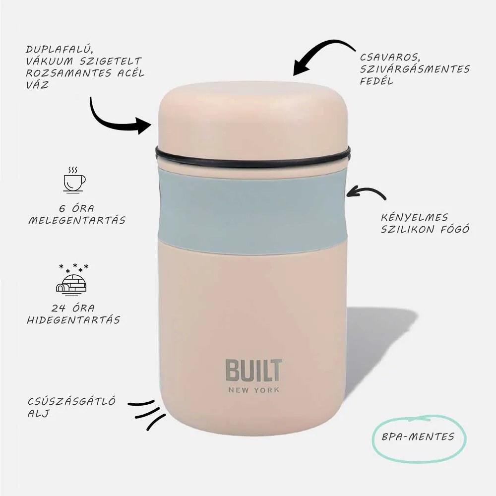 BUILT duplafalú hőtartó termosz és ételtermosz combo Mindful