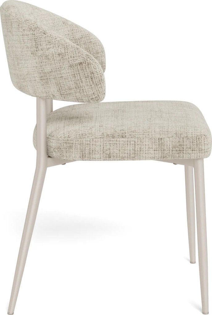 MAZZONI EXPORT IRIS Bézs (Juto 4 szövet)/szürke-bézs váz (cashmere) - MODERN KÁRPITOZOTT SZÉK BOHO STÍLUSÚ NAPPALIBA/ÉTKEZŐBE