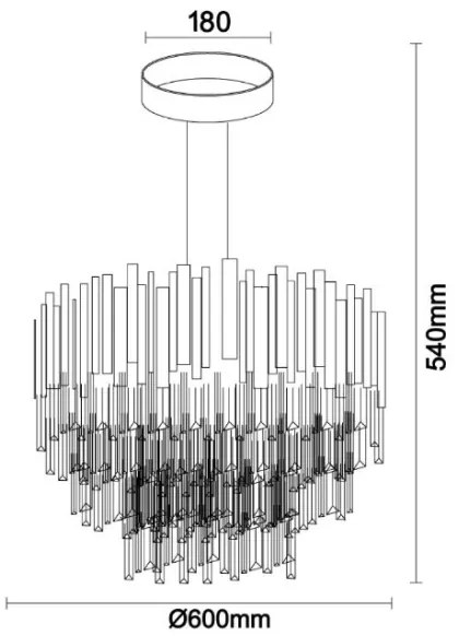 Brilagi - Felületre szerelt csillár PLAZA 9xE14/40W/230V átm. 60 cm