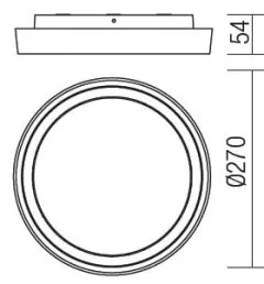 Redo 9180 - LED kültéri mennyezeti lámpa BEZEL LED/25W/230V pr. 27 cm IP54 fehér