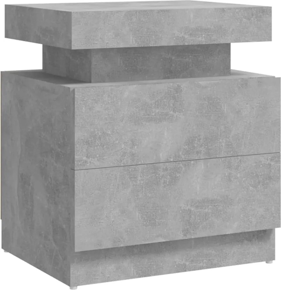 vidaXL betonszürke szerelt fa éjjeliszekrény 45 x 35 x 52 cm