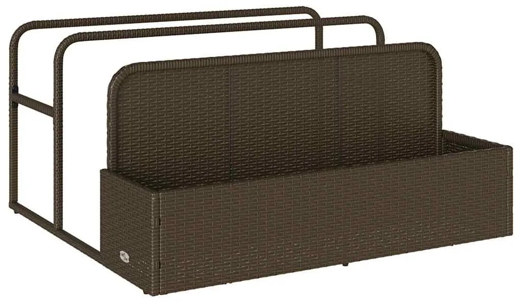 barna polyrattan medence melletti úszótároló 110x100x57 cm