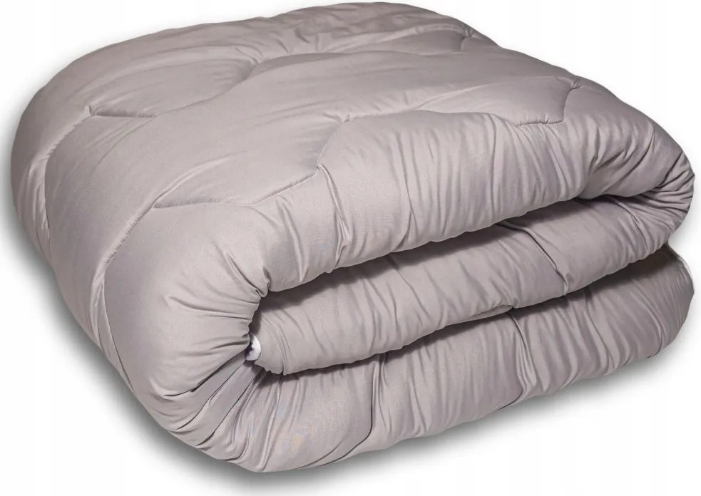 Paplan 200x220 CM Egész Éves Antiallergén Steppelt Bolyhos Hamu Szürke