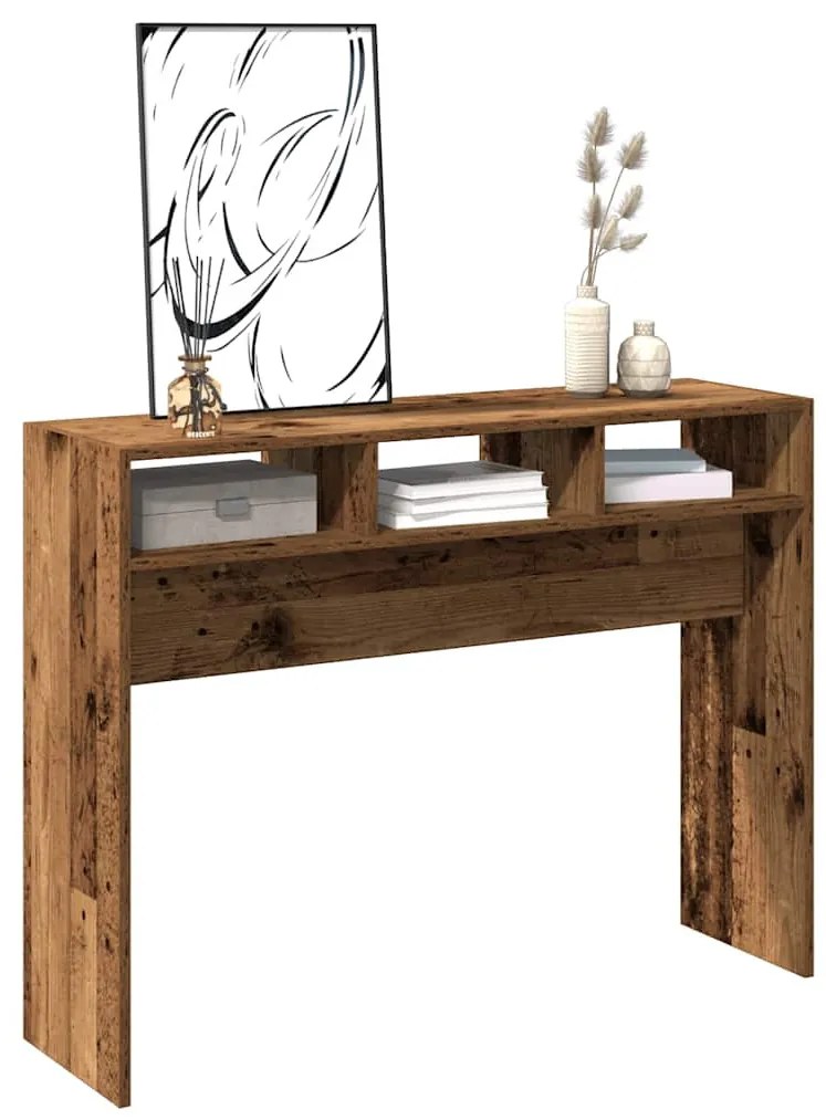 Konzolasztal régi fa 105x30x80 cm műszaki fa