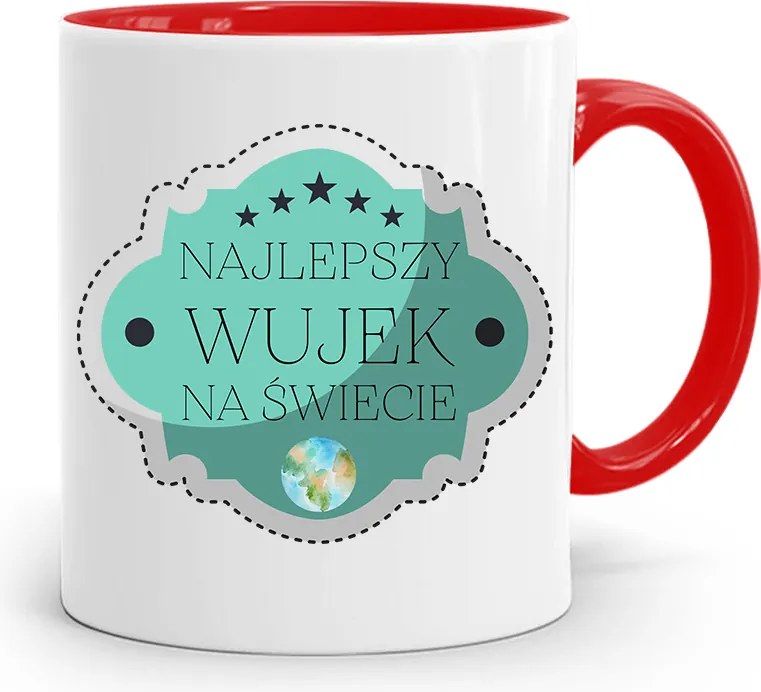 Piros Bögre Nagybácsinak A Világ Legjobb Nagybátyja fényképes nyomtatással