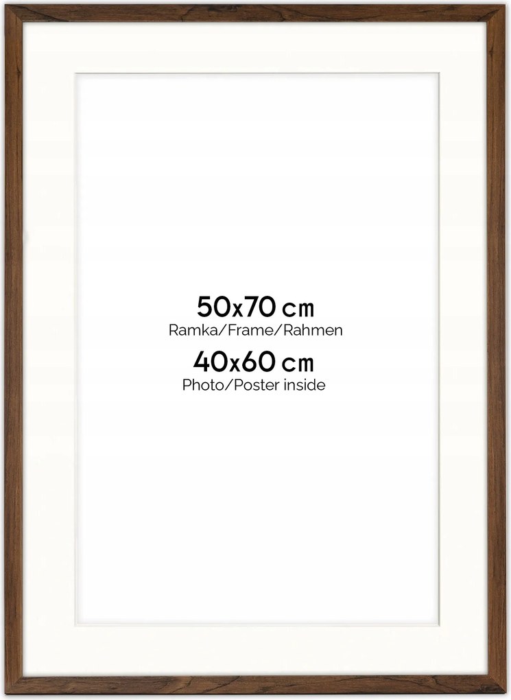 Hen Pass barna képkeret 4 50x70 cm passe partout (40x60 cm)