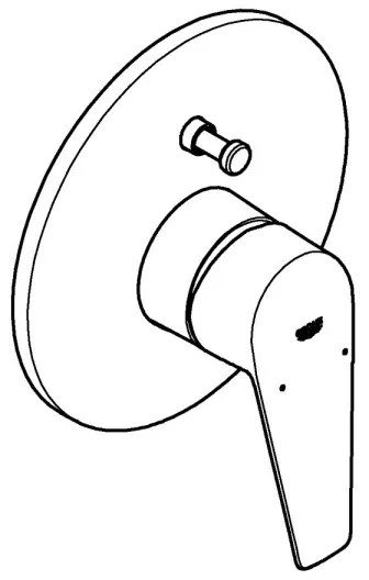 GROHE 29190001 - BAUEDGE kádcsaptelep DN 15, fényes króm