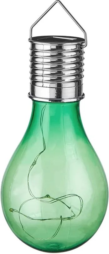 SUNLIGHT napelemes villanykörte akasztóval zöld