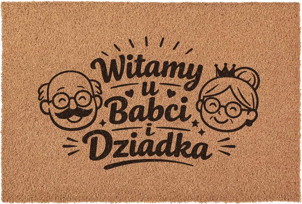 Lábtörlő Nagymama Nagypapa napja Ajándék Kókusz ajtóra 60x40