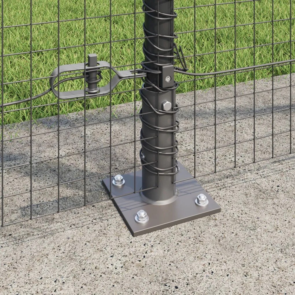 Hegesztett Drótkerítés 7 Flangálható Postával Szürke 1,4 x 10 m Acél