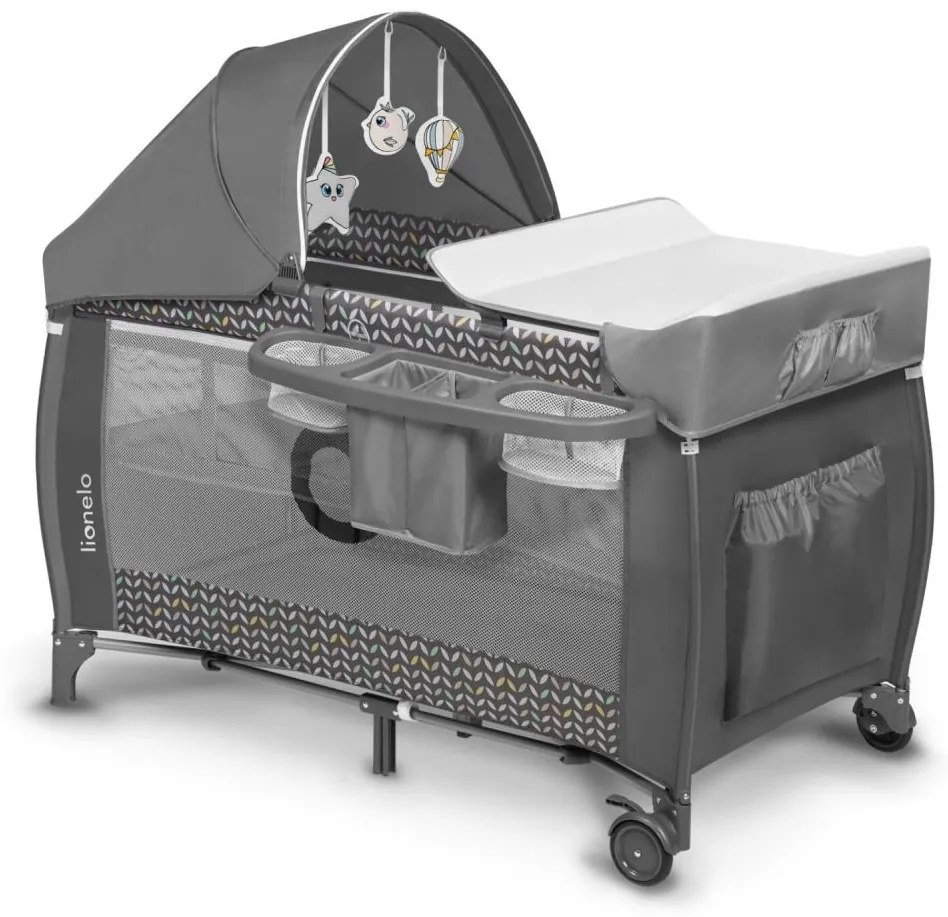 Lionelo - Utazó kiságy SVEN PLUS szürke