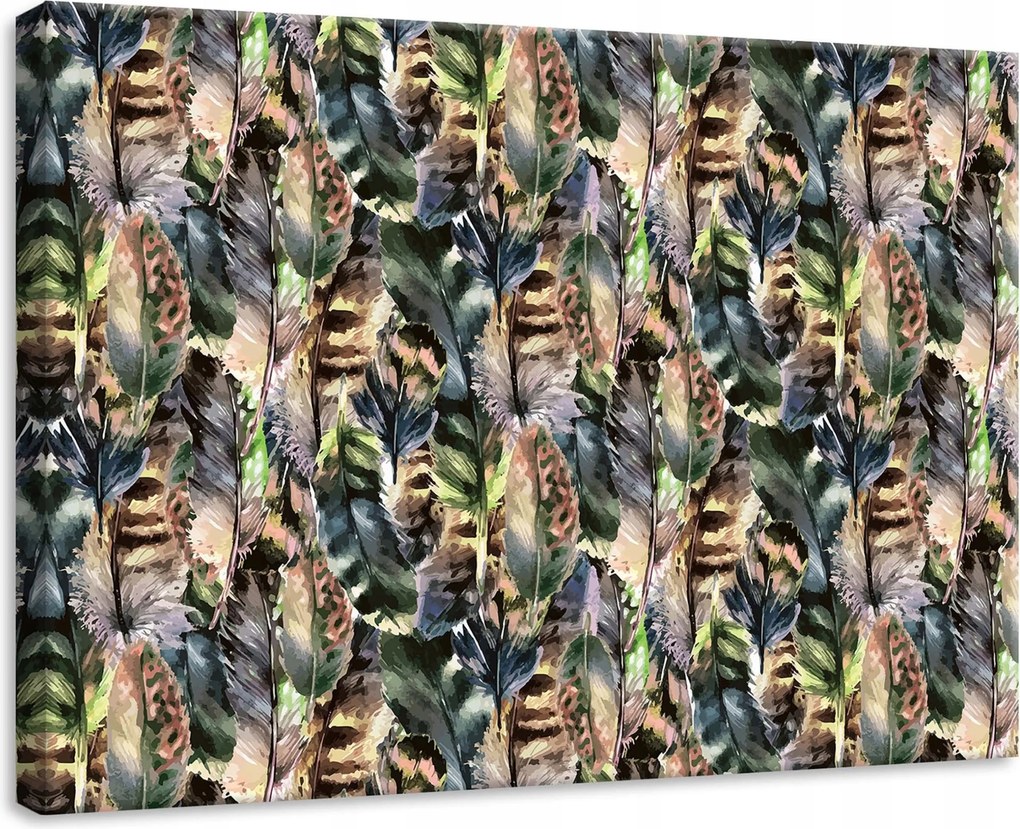 Vászonkép 70x50 Toll színes textúra minta természetes nyugodt puha könnyű