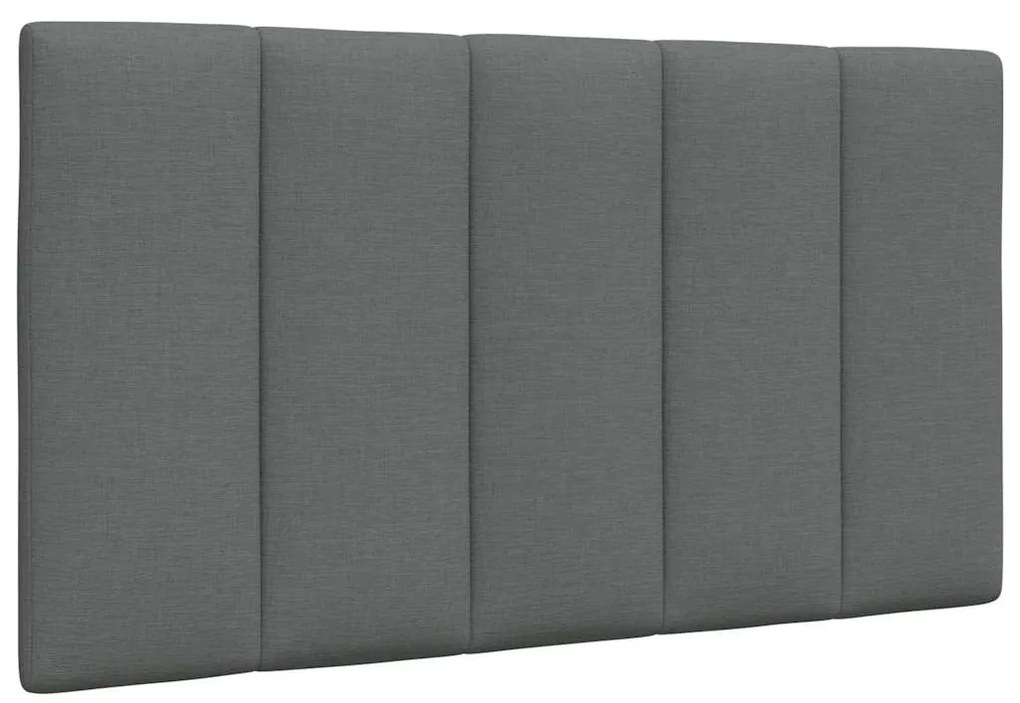 sötétszürke szövet ágy matraccal 80x200 cm Fabric