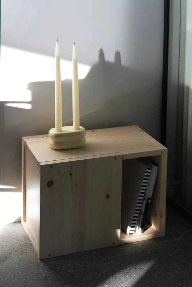 Natúr színű borovi fenyő éjjeliszekrény Grab It – Karup Design