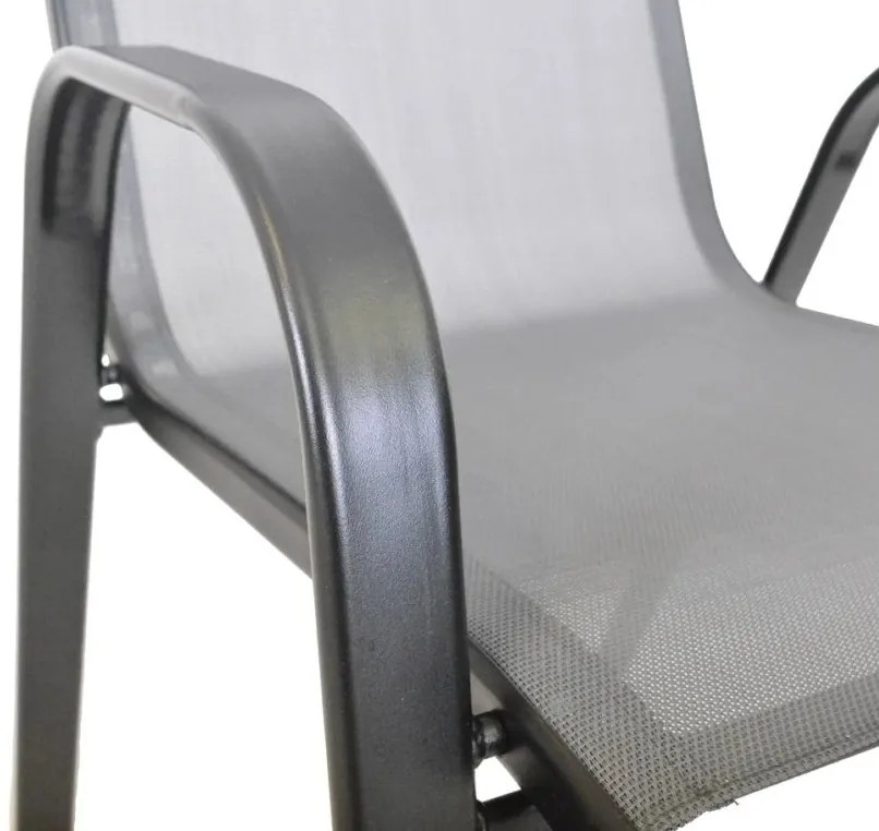 AKCIÓ Kerti székek TAVERNO szett 2db szürke/fekete II. minőség