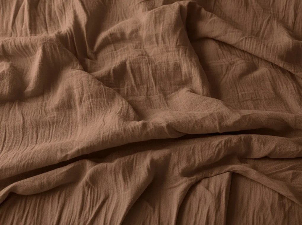 Musselin ágynemű MUSSARI világosbarna Ágyneműhuzat mérete: 70 x 90 cm | 140 x 220 cm