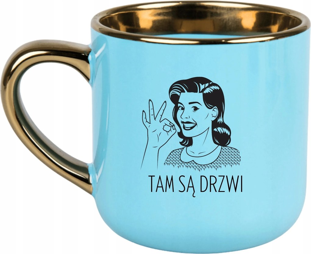 Bögre Kék 400ml Ajándék Vicces Anyák Napja Ott Van Az Ajtó