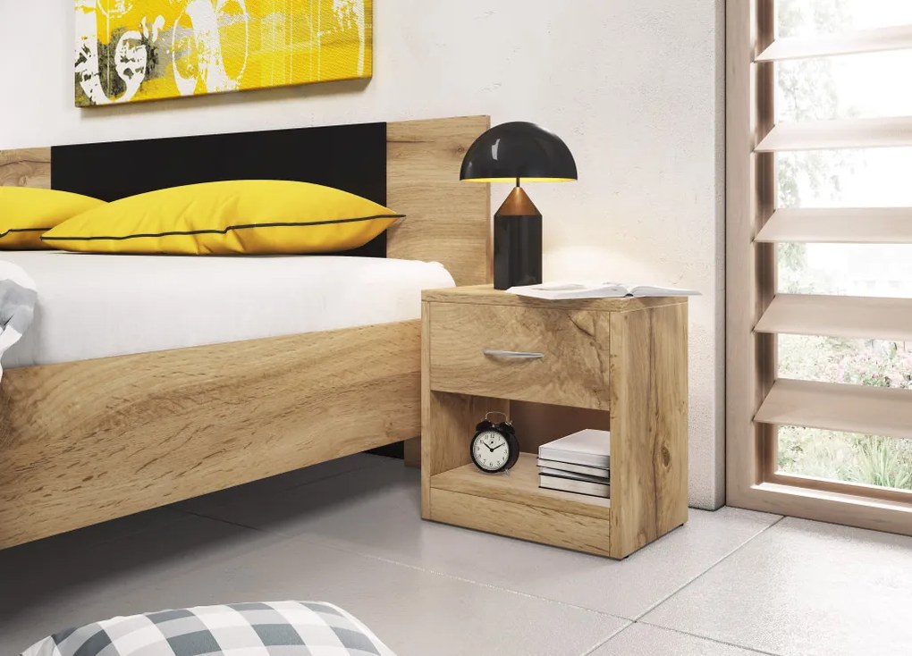 NAKA 1S SZAFKA NOCNA DĄB WOTAN 16mm&