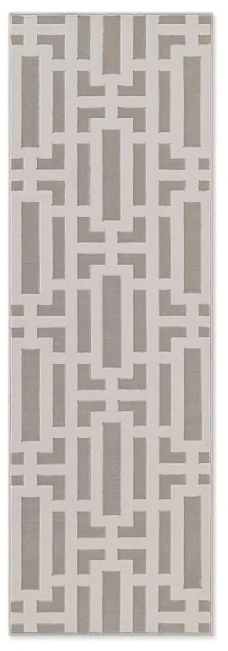 Szürke-krémszínű futószőnyeg 80x240 cm Perles Onyx – Elle Decoration