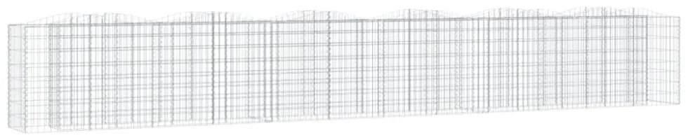 íves horganyzott vas gabion magaságyás 600 x 50 x 100 cm