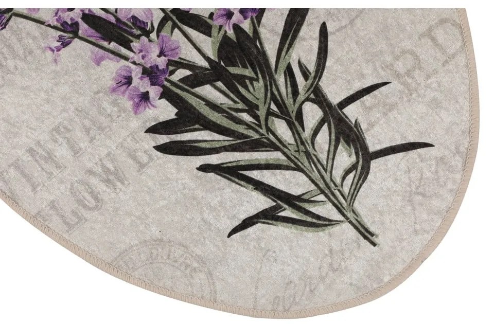 Lila-bézs fürdőszobai kilépő szett 3 db-os 60x100 cm Lavender – Foutastic