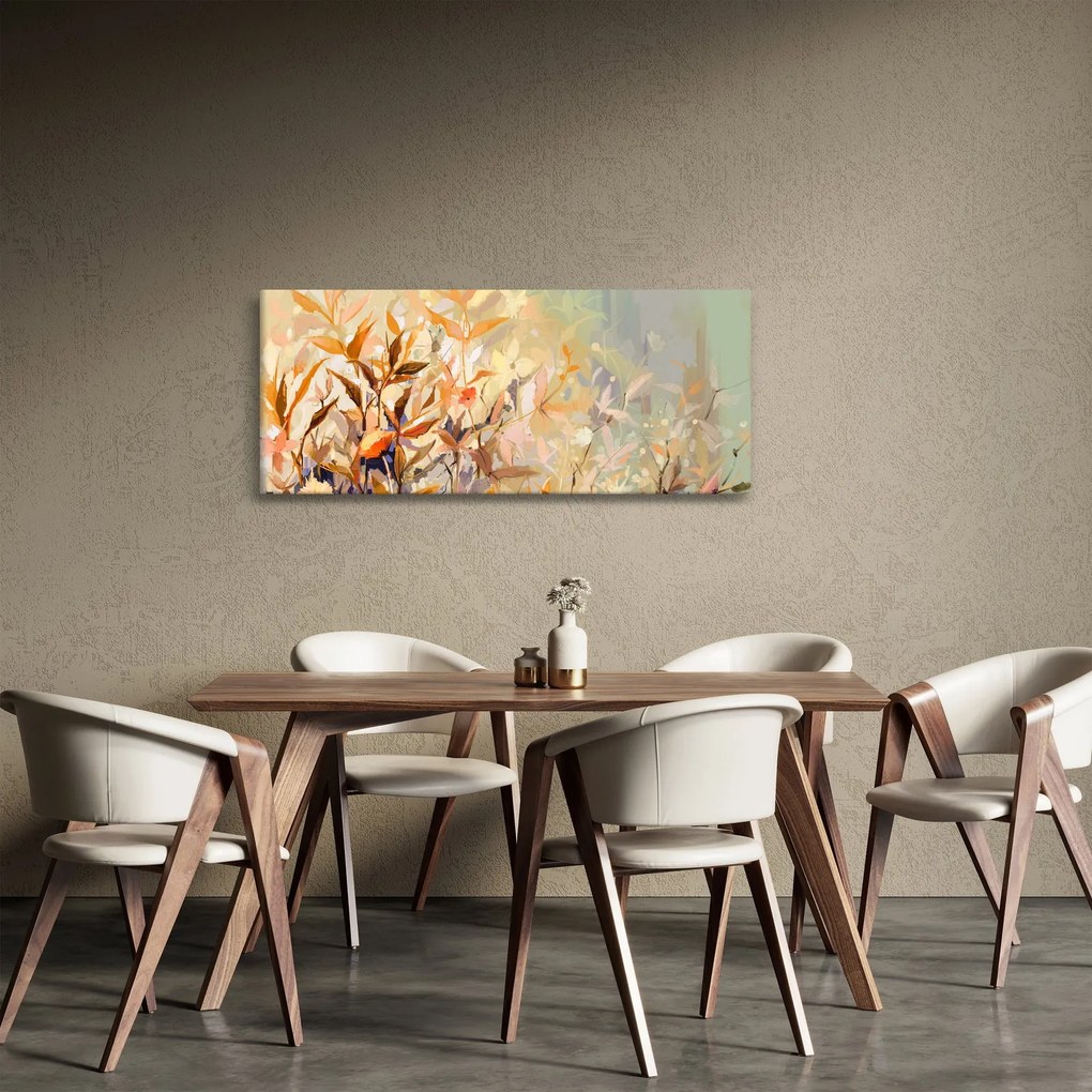 Kép - Festett növények (120x50 cm)