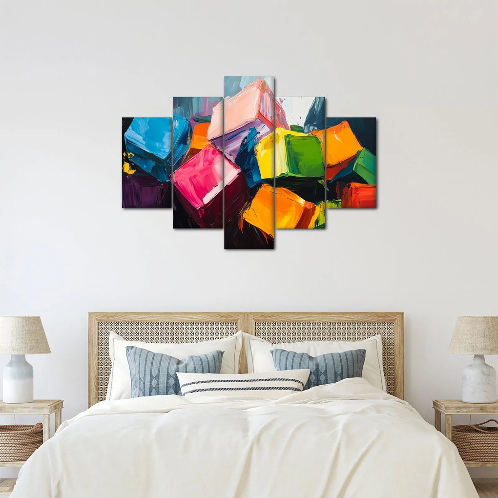 Kép - Színes kockák (150x105 cm)