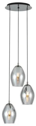 Eglo 39565 - Csillár zsinóron ESTANYS 3xE27/60W/230V füstös
