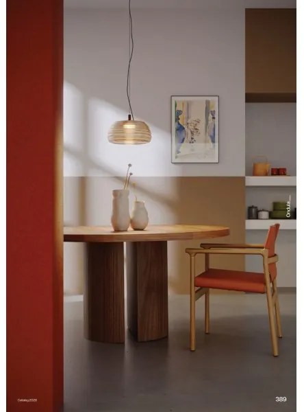 Redo 01-4540 - LED dimmelhető kábeles függeszték ONDULA LED/12W/230V bézs/füstszínű