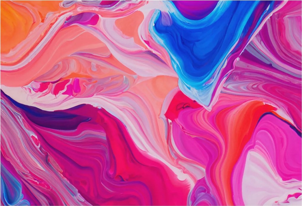 Fotótapéta Flizelina Nappali és Hálószoba Irodába Folyékony hullámok 152x104 Ragasztó