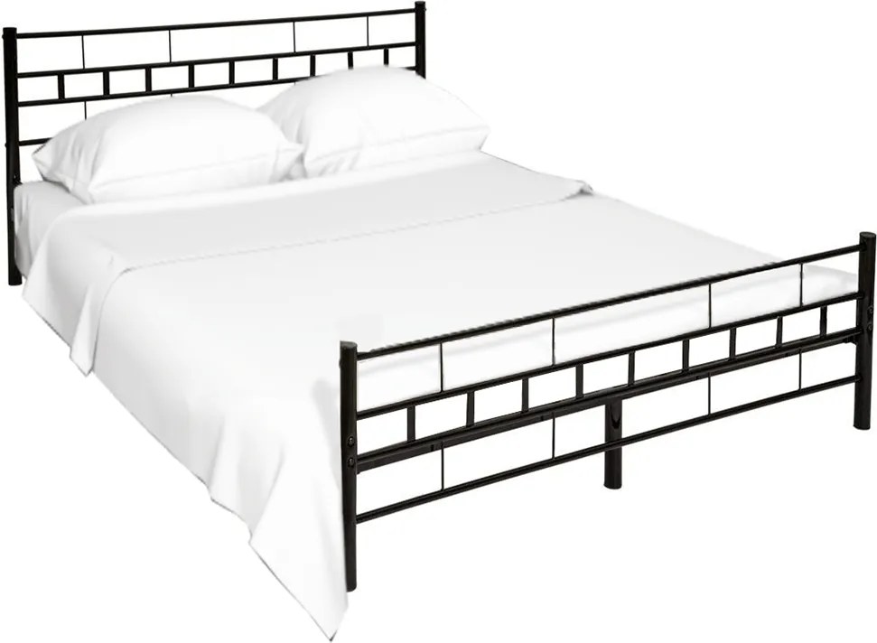 Ágy, fekete, 180x200, TAJGI