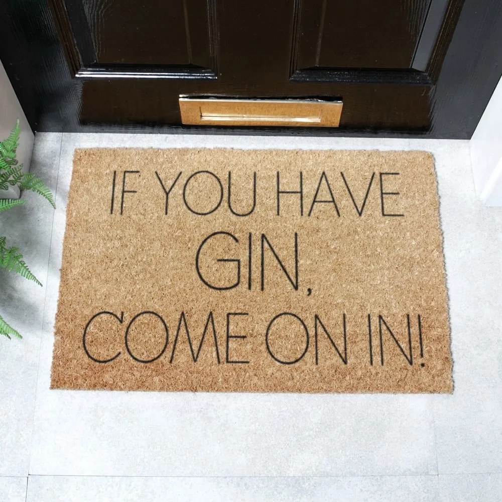 Kókuszrost lábtörlő 40x60 cm If You Have Gin – Artsy Doormats