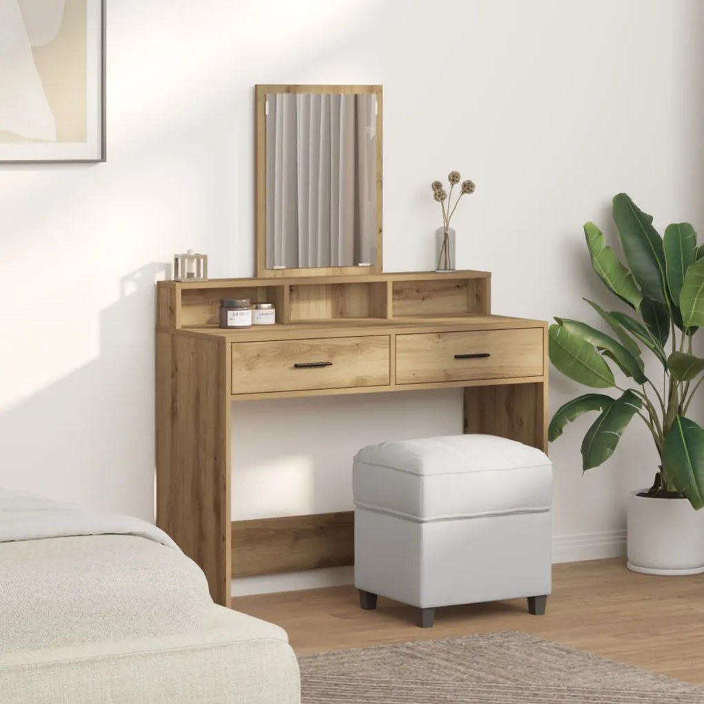 Fésülködőasztal kézműves tölgy 100 x 41 x 140 cm Faanyag