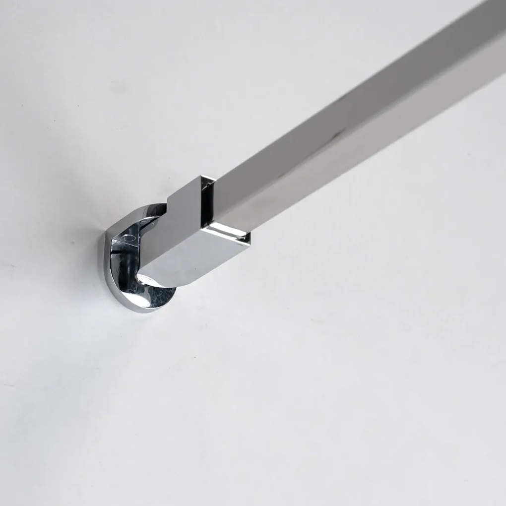 Stuxi Milano Kombi Walk-in zuhanyfal, 130x110 cm, 8 mm vastag vízlepergető biztonsági üveggel, 200 cm magas, króm