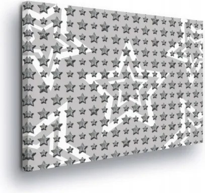 Vászonkép 60x40 Csillag minta absztrakt minimalizmus szürke fehér dekoráció geometria