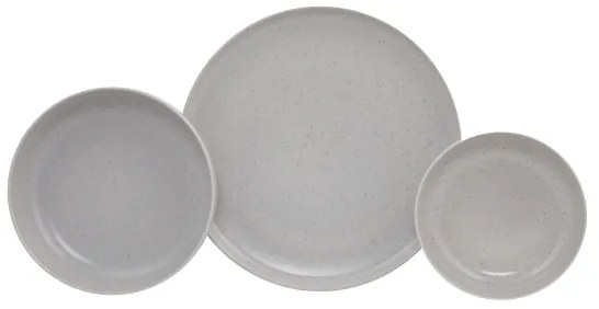 18 részes szürke porcelán étkészlet