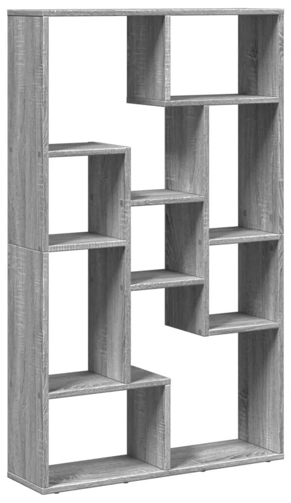 szürke sonoma színű szerelt fa könyvespolc 72 x 20 x 120 cm