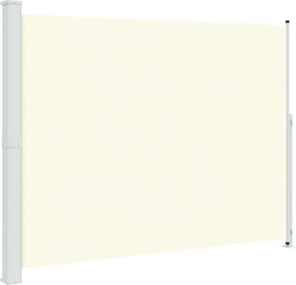 vidaXL krémszínű behúzható oldalsó terasznapellenző 220 x 300 cm